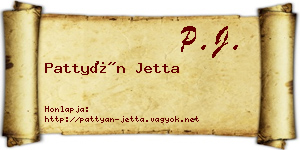 Pattyán Jetta névjegykártya
